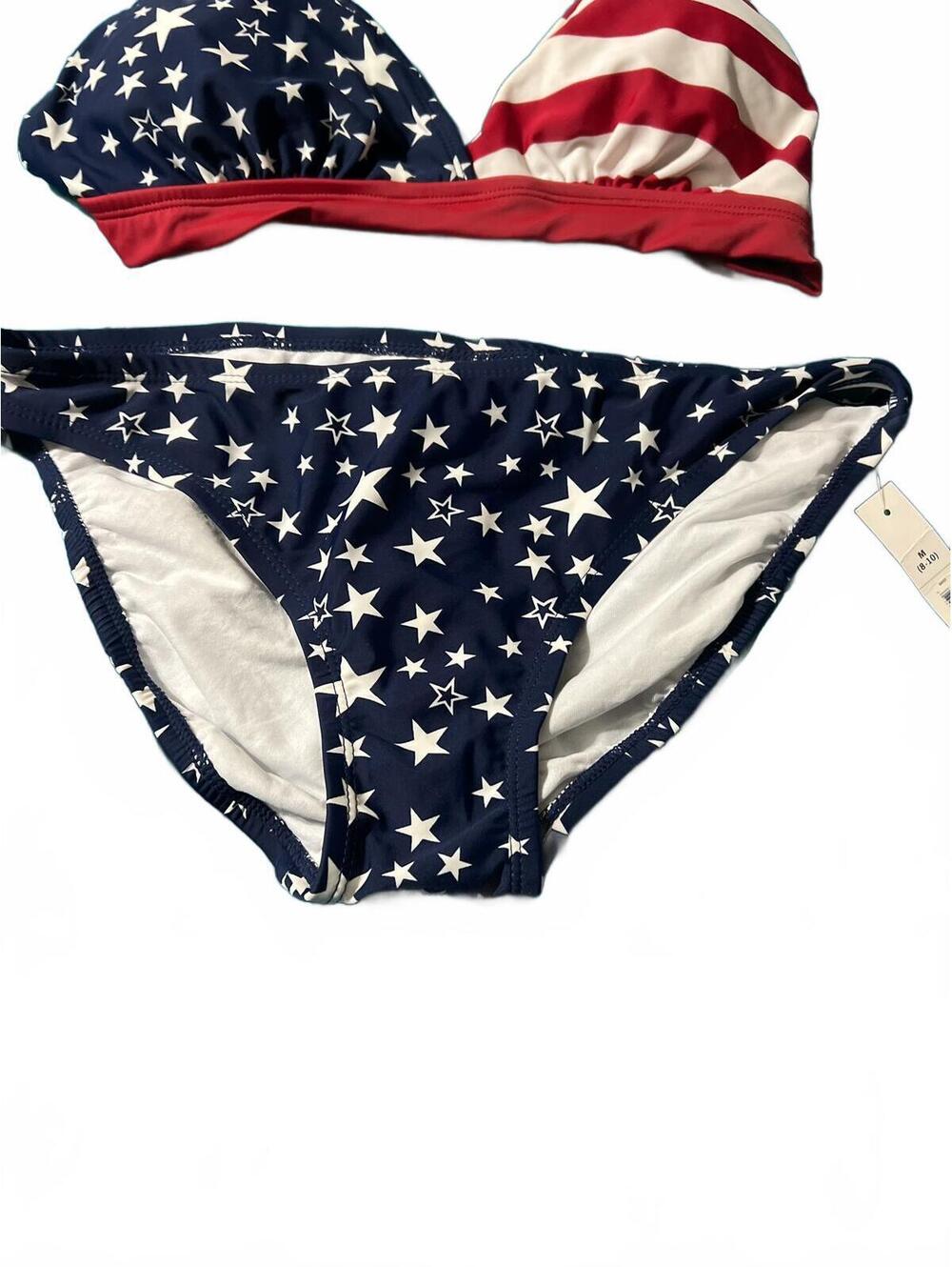 Faded Glory American Flag Inspired Two-Piece Bikini Swimsuit - Picture 4 of 7